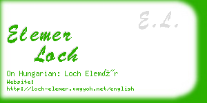 elemer loch business card